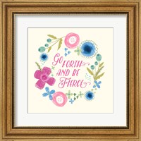 Framed 'Fierce Girl Pink I' border=