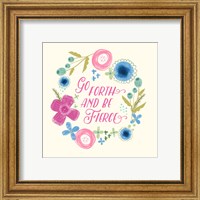 Framed 'Fierce Girl Pink I' border=