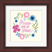 Framed 'Fierce Girl Pink I' border=