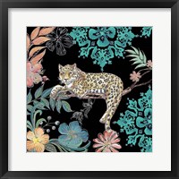 Framed 'Jungle Exotica Leopard II' border=