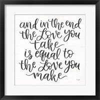 Framed Love You Make