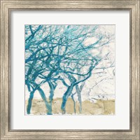 Framed 'Turquoise Trees I' border=