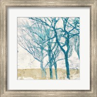 Framed 'Turquoise Trees II' border=