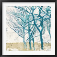 Framed 'Turquoise Trees II' border=