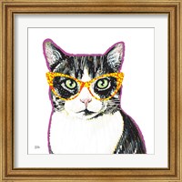 Framed 'Bespectacled Pet III' border=