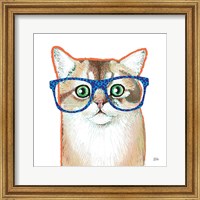 Framed 'Bespectacled Pet II' border=