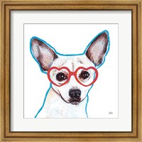 Framed 'Bespectacled Pet I' border=