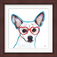 Framed 'Bespectacled Pet I' border=