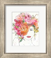 Framed 'Floral Figures IV' border=