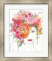 Framed 'Floral Figures IV' border=