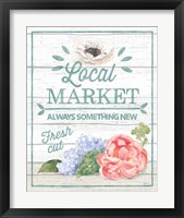 Framed 'Pastel Flower Market V' border=