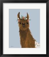 Framed 'Delightful Alpacas II' border=