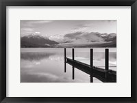 Framed Lake McDonald Dock BW