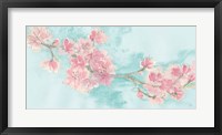 Framed Cherry Blossom II Teal