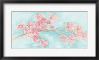 Framed Cherry Blossom I Teal