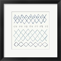 Framed 'Nordic Vibes I Blue' border=