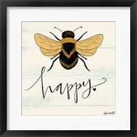 Bee Happy Framed Print