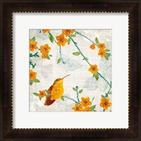 Framed 'Birds and Butterflies III' border=