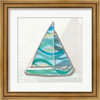 Framed 'Smooth Sailing I' border=