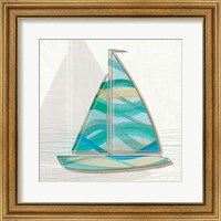 Framed 'Smooth Sailing II' border=