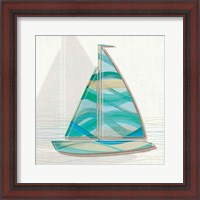 Framed 'Smooth Sailing II' border=