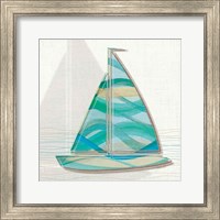 Framed 'Smooth Sailing II' border=