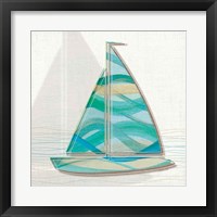 Framed 'Smooth Sailing II' border=