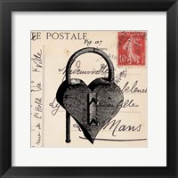 Framed 'Key To My Heart II' border=