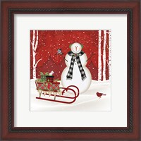 Framed 'Merry Snowman' border=