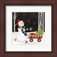 Framed 'Joy Snowman' border=