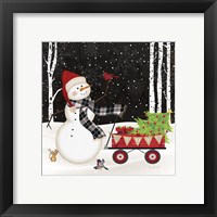 Framed 'Joy Snowman' border=