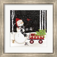 Framed 'Joy Snowman' border=