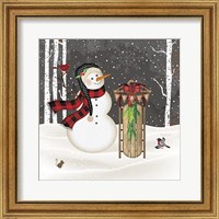 Framed 'Peace Snowman' border=