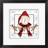 Framed 'Jolly Snowman' border=