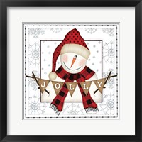 Jolly Snowman Framed Print