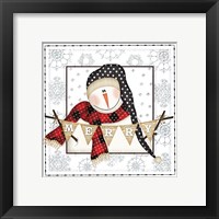 Framed 'Merry Snowman' border=