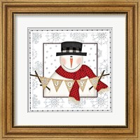 Framed 'Joy Snowman' border=