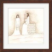 Framed Jesus Talks with Woman at Well