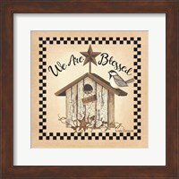 Framed We Are Blessed Birdhouse