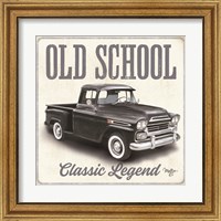 Framed 'Old School Vintage Trucks II' border=