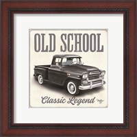 Framed 'Old School Vintage Trucks II' border=