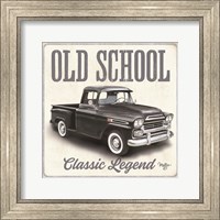 Framed 'Old School Vintage Trucks II' border=