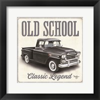 Framed 'Old School Vintage Trucks II' border=