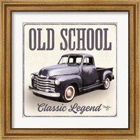 Framed 'Old School Vintage Trucks IV' border=