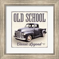 Framed 'Old School Vintage Trucks IV' border=