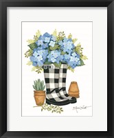 Framed Hydrangeas Boots