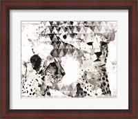 Framed 'Modern Black & White Cheetahs' border=