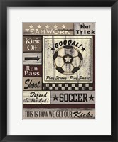 Soccer Goal Framed Print