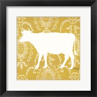 Cow Silhouette Framed Print