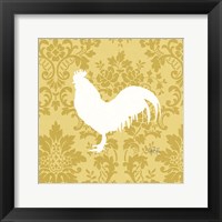 Rooster Silhouette Framed Print